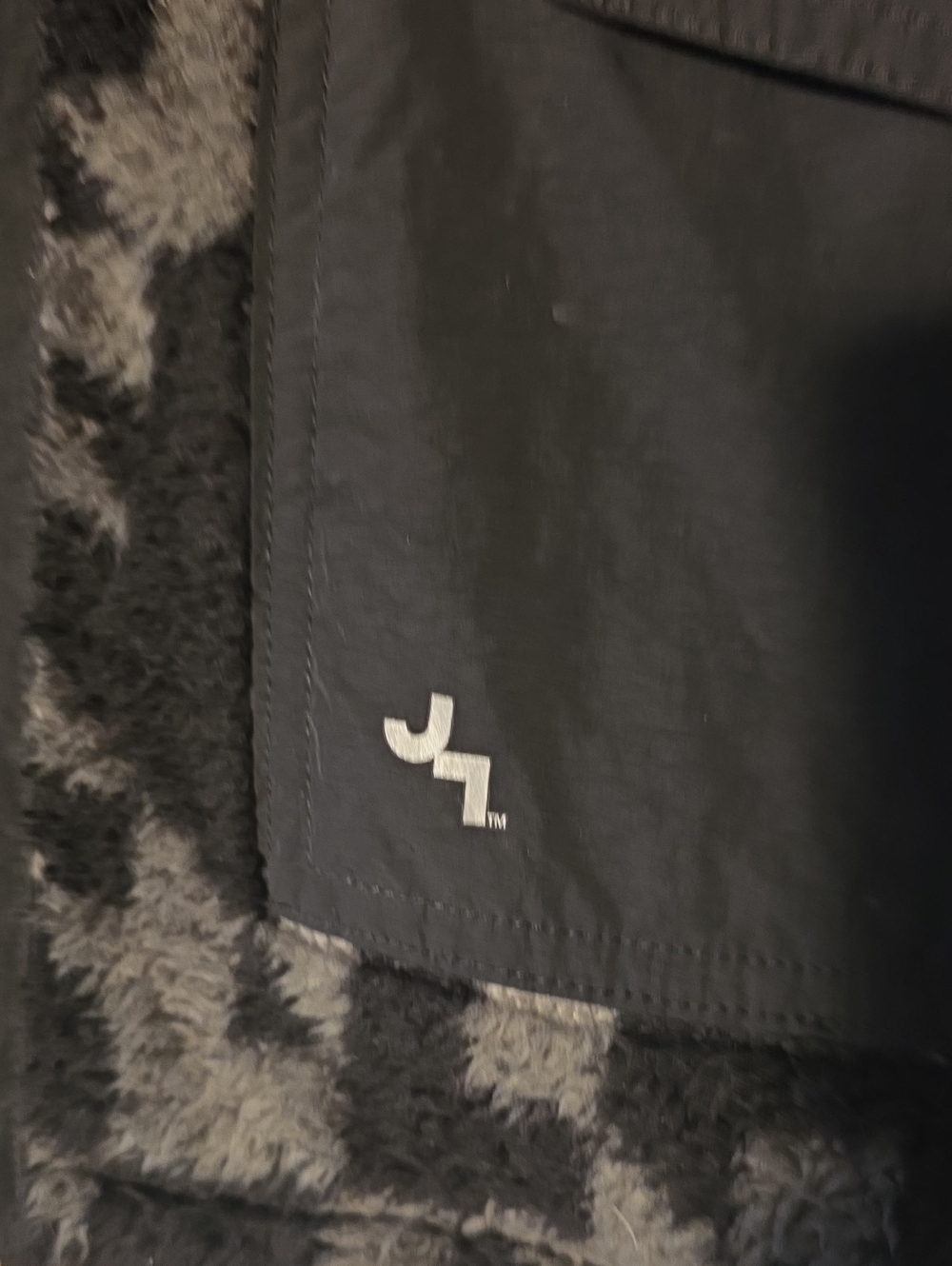 Joylab  Black & Gray Patterned Fleece Jacket - Picture 4 of 6